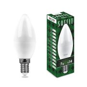 Лампа светодиодная LED 7вт E14 белый матовая свеча 55031