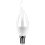 Лампа светодиодная LED 13вт Е14 белый матовая свеча на ветру 55165