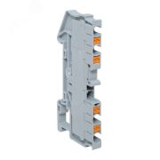 Клеммная колодка пружинная 2,5 Push-in 4 вывода серая PIT-2,5-4