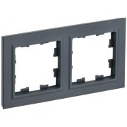 BRITE Рамка 2 поста РУ-2-БрГ графит BR-M22-K53