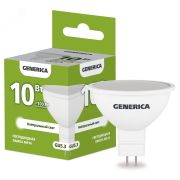 Лампа светодиодная MR16 софит 10Вт 230В 4000К GU5.3 GENERICA LL-MR16-10-230-40-GU5-G