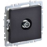 BRITE Розетка TV проходная РТВ10-0-БрЧ черный BR-A10-P-K02