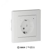 ATLASDESIGN SMART РОЗЕТКА с заземл., со шт., Zigbee, L+N, 16А, мех., БЕЛЫЙ ATN000145Z