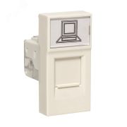 Розетка RJ45, категории 5e (ширина 1 модуль) E1MK015E-135-10
