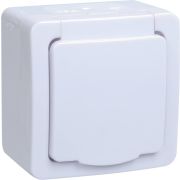 Гермес PLUS Розетка с заземлением наружная с крышкой IP54 ERMP12-K01-16-54-EC