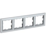 BRITE Рамка 4 поста РУ-4-БрА алюминий BR-M42-K47
