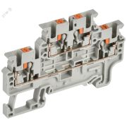 ARMAFIX Клемма пружинная Push-in CP-ML 2 ур. 2,5мм2 серая IEK YCT23-00-2-K03-002