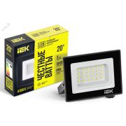 Прожектор СДО 06-20 светодиодный черный IP65 4000K IEK LPDO601-20-40-K02