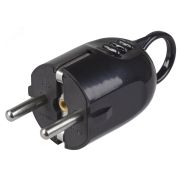Евровилка угловая с ушком черная 16А EVP12-16-01-K02