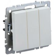 BRITE Выключатель трехклавишный 10А ВС10-3-0-БрЖ жемчуг BR-V30-0-10-K36