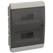 Корпус пластиковый встраиваемый на 24 модуля ЩРВ-П-24 IP41 TEKFOR черная прозрачная дверь TF5-KP12-V-24-41-K01-K03