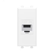 Avanti Розетка компьютерная RJ-45 без шторки модульная, кат.5е, Белое облако, 1 модуль 4400661