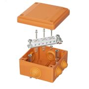Коробка пластиковая FS с кабельными вводами и клеммниками IP55 100х100х50мм 6р 450V 6A 4мм кв. FSB11604