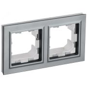BRITE Рамка 2 поста IP44 РУ-2-БрС-44 сталь BR-M22-44-K46
