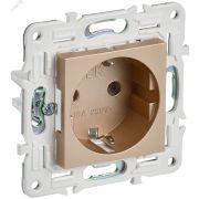 SKANDY Розетка с заземлением без защитных шторок 16А SK-R05Sa песочный IEK SK-R11-16-K98